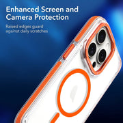 For iPhone 13 Pro Dual-Color Clear Acrylic Hybrid TPU MagSafe Phone Case(Blue)