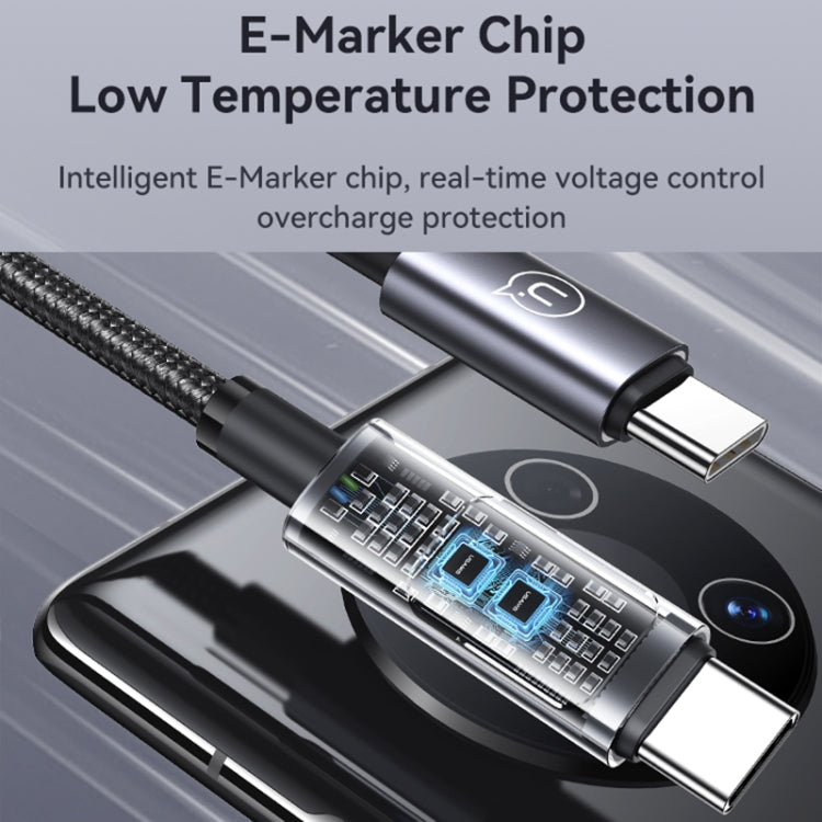 USAMS US-SJ671 Type-C To Type-C 100W Fast Charge Digital Display Data Cable, Length: 1.2m(Black) - USB-C & Type-C Cable by USAMS | Online Shopping South Africa | PMC TechLife | Buy Now Pay Later Mobicred