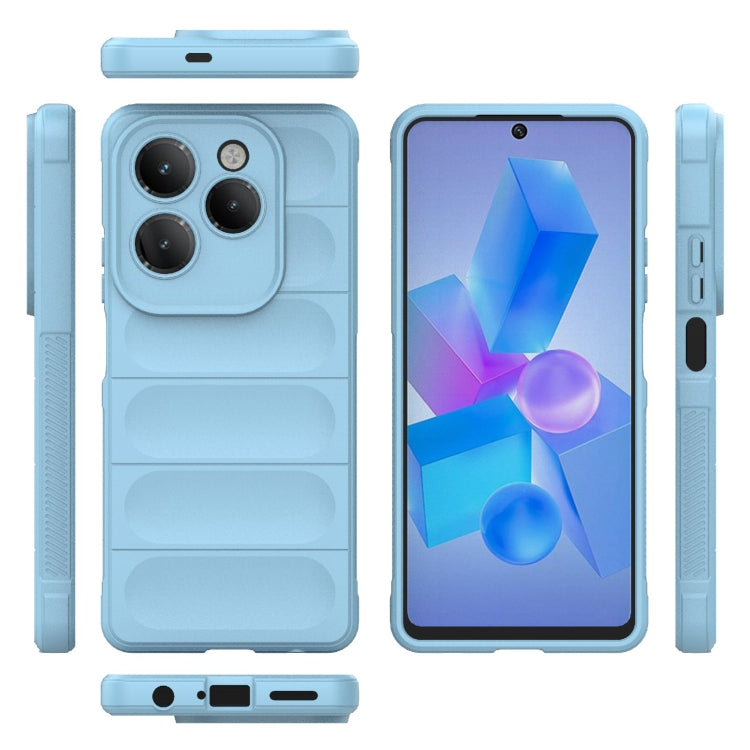 For Infinix Hot 40 Pro / Hot 40 Magic Shield TPU + Flannel Phone Case(Light Blue) - Infinix Cases by PMC TechLife | Online Shopping South Africa | PMC TechLife | Buy Now Pay Later Mobicred