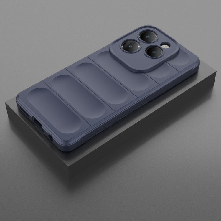 For Infinix Hot 40 Pro / Hot 40 Magic Shield TPU + Flannel Phone Case(Dark Blue) - Infinix Cases by PMC TechLife | Online Shopping South Africa | PMC TechLife | Buy Now Pay Later Mobicred