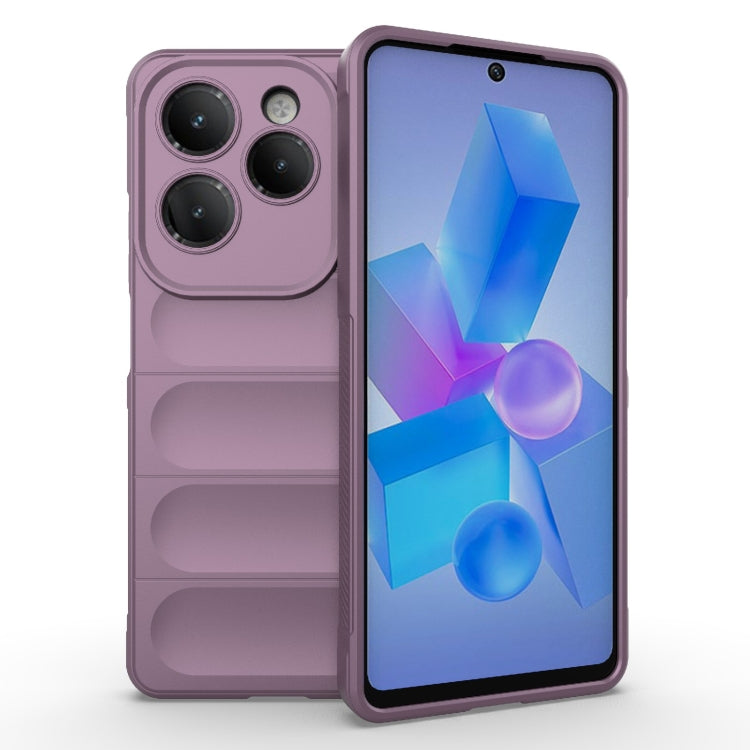 For Infinix Hot 40 Pro / Hot 40 Magic Shield TPU + Flannel Phone Case(Purple) - Infinix Cases by PMC TechLife | Online Shopping South Africa | PMC TechLife | Buy Now Pay Later Mobicred