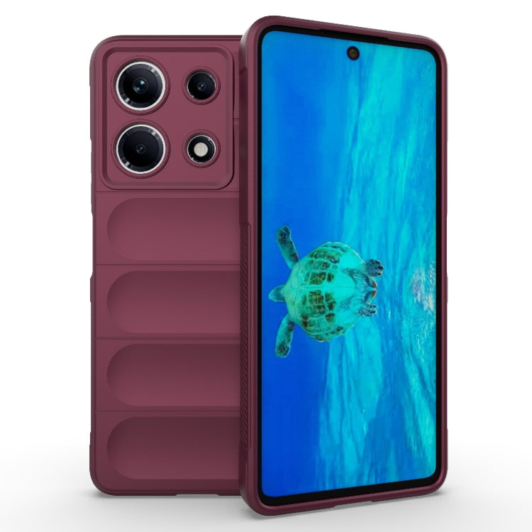 For Infinix Note 30 4G Magic Shield TPU + Flannel Phone Case(Wine Red) - free shipping - PMC TechLife - Order now!
