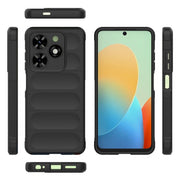 For Tecno Spark Go 2024 / 20C / Pop 8 Magic Shield TPU + Flannel Phone Case(Black)
