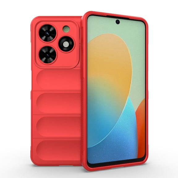 For Tecno Spark Go 2024 / 20C / Pop 8 Magic Shield TPU + Flannel Phone Case(Red)