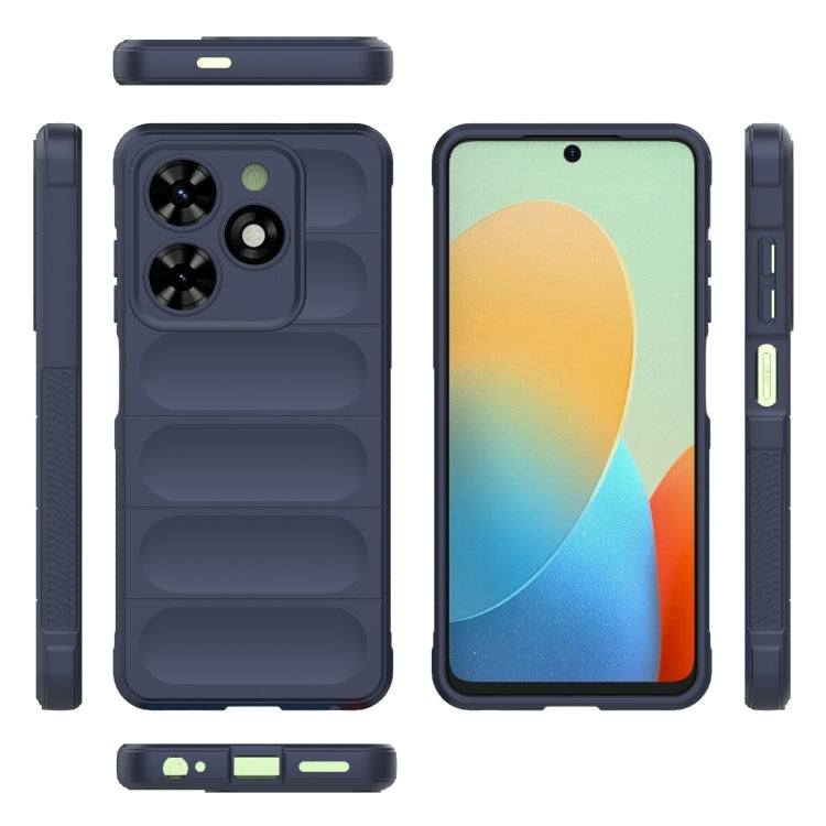 For Tecno Spark Go 2024 / 20C / Pop 8 Magic Shield TPU + Flannel Phone Case(Dark Blue) - Tecno Cases by PMC Jewellery | Online Shopping South Africa | PMC Jewellery | Buy Now Pay Later Mobicred
