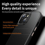 For iPhone 14 Plus Kevlar Fiber Shockproof MagSafe Phone Case(Black)