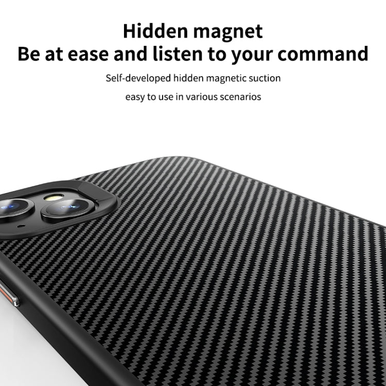 For iPhone 14 MagSafe Kevlar Fiber Shockproof Phone Case(Black)