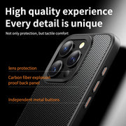 For iPhone 14 Pro Max MagSafe Kevlar Fiber Shockproof Phone Case(Black)