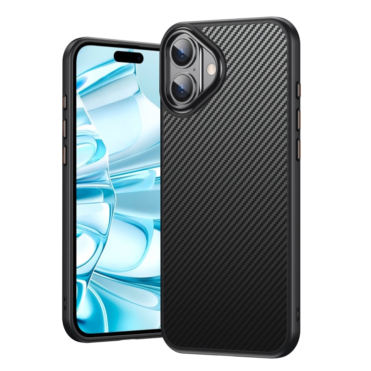For iPhone 16 Plus Kevlar Fiber Shockproof MagSafe Phone Case(Black) - iPhone 16 Plus Cases by PMC TechLife | Online Shopping South Africa | PMC TechLife | Buy Now Pay Later Mobicred