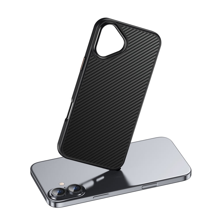 For iPhone 16 Plus Kevlar Fiber Shockproof MagSafe Phone Case(Black) - iPhone 16 Plus Cases by PMC TechLife | Online Shopping South Africa | PMC TechLife | Buy Now Pay Later Mobicred