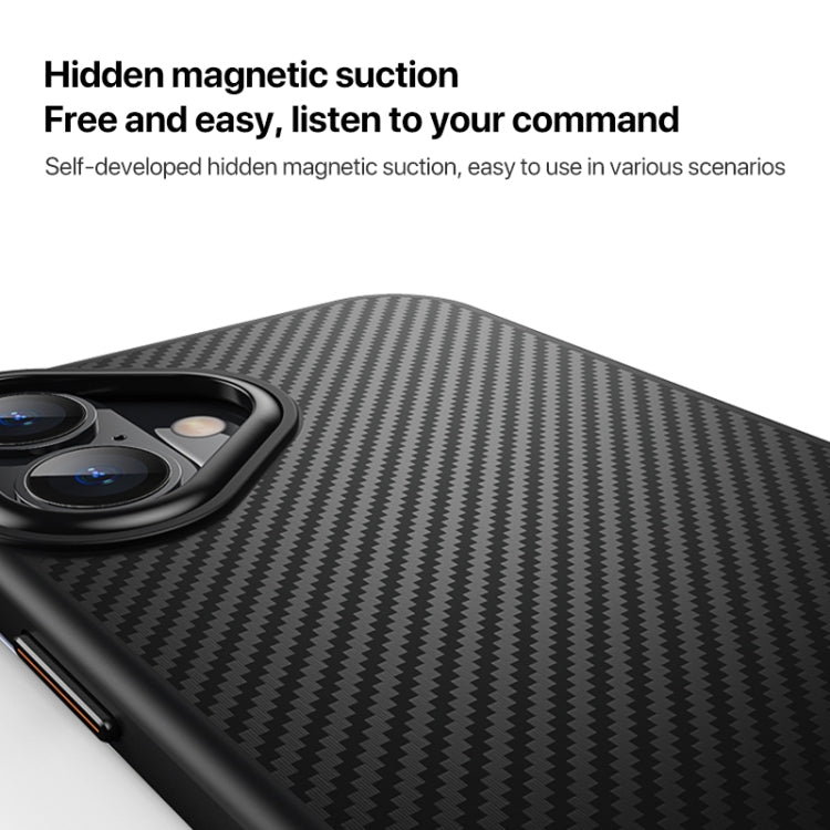 For iPhone 16 Plus Kevlar Fiber Shockproof MagSafe Phone Case(Black) - iPhone 16 Plus Cases by PMC TechLife | Online Shopping South Africa | PMC TechLife | Buy Now Pay Later Mobicred
