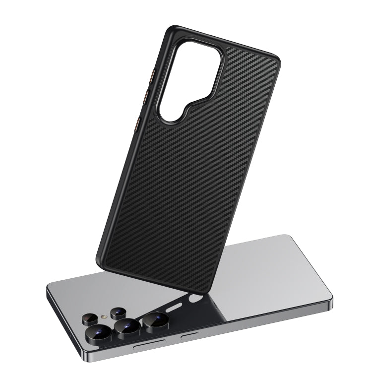 For Samsung Galaxy S25 Ultra 5G MagSafe Kevlar Fiber Shockproof Phone Case(Black)