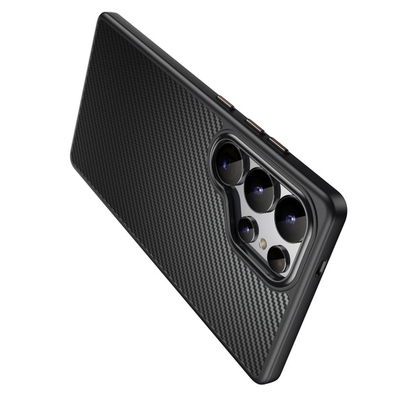 For Samsung Galaxy S25 Ultra 5G MagSafe Kevlar Fiber Shockproof Phone Case(Black)