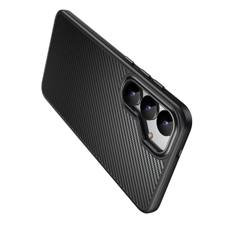 For Samsung Galaxy S25 5G MagSafe Kevlar Fiber Shockproof Phone Case(Black)