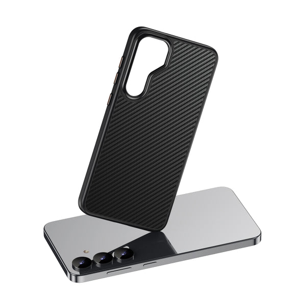 For Samsung Galaxy S25+ 5G MagSafe Kevlar Fiber Shockproof Phone Case(Black)
