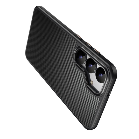 For Samsung Galaxy S25+ 5G MagSafe Kevlar Fiber Shockproof Phone Case(Black)