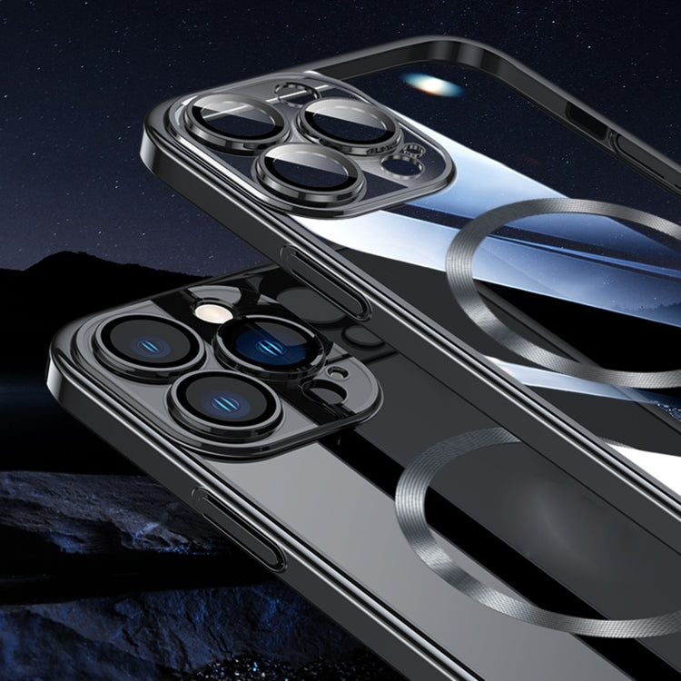 For iPhone 15 Plus Magsafe Magnetic Electroplated PC Phone Case(Black) - iPhone 15 Plus Cases by PMC TechLife | Online Shopping South Africa | PMC TechLife