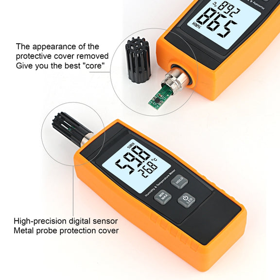 RZ852 Digital Temperature and Humidity Meter(Orange)