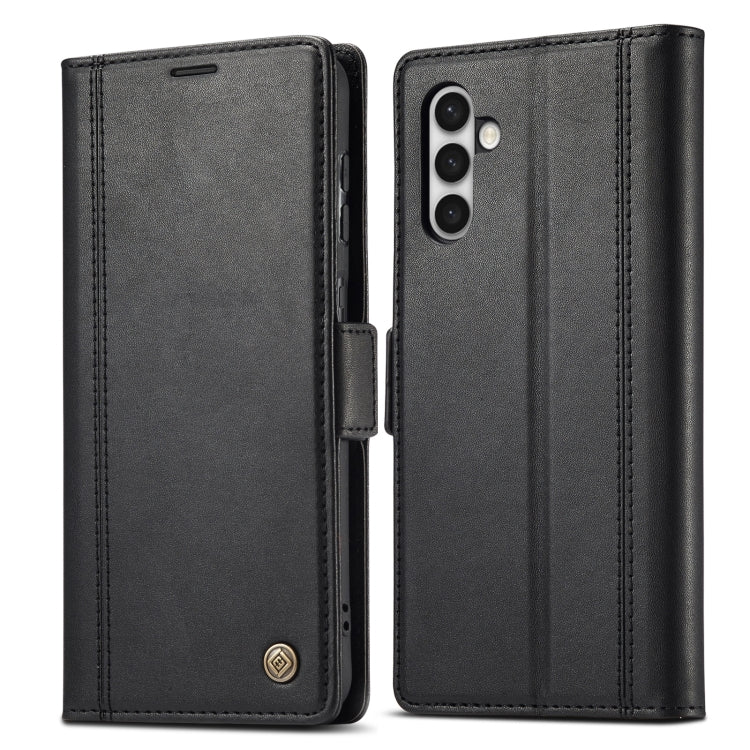 For Samsung Galaxy S24 LC.IMEEKE Skin-friendly Card Slots Leather Phone Case(Black)