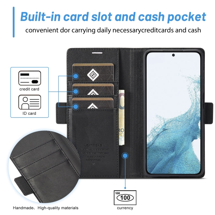 For Samsung Galaxy S24+ LC.IMEEKE Skin-friendly Card Slots Leather Phone Case(Black)