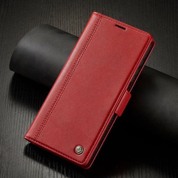 For Samsung Galaxy S24+ LC.IMEEKE Skin-friendly Card Slots Leather Phone Case(Red)
