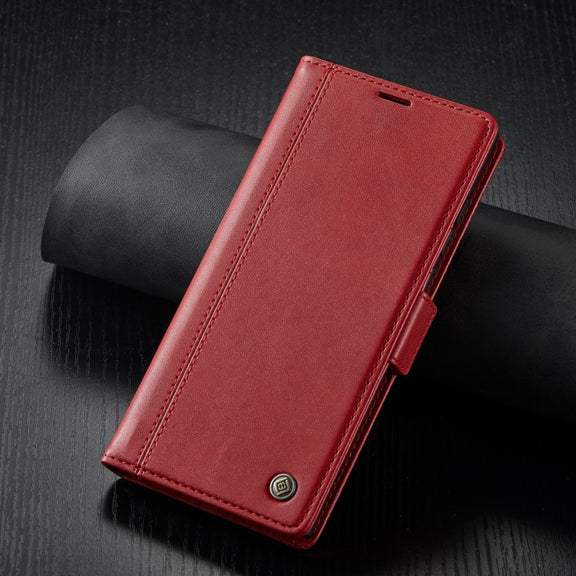 For Samsung Galaxy S24 Ultra LC.IMEEKE Skin-friendly Card Slots Leather Phone Case(Red)