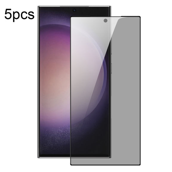For Samsung Galaxy S24 Ultra 5G 5pcs DUX DUCIS 0.33mm 9H High Aluminum Anti-spy HD Tempered Glass Film