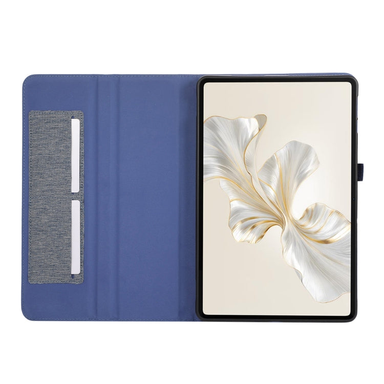 For Honor Pad 9 Fabric Texture Horizontal Flip Leather Tablet Case(Blue) - Honor by PMC TechLife | Online Shopping South Africa | PMC TechLife | Buy Now Pay Later Mobicred
