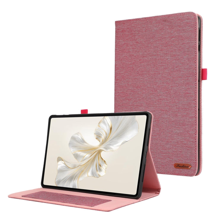 For Honor Pad 9 Fabric Texture Horizontal Flip Leather Tablet Case(Wine Red) - free shipping - PMC TechLife - Order now!