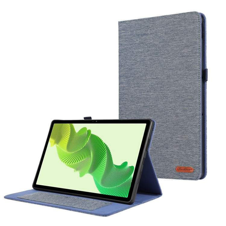 For Honor MagicPad 2 12.3 Fabric Texture Horizontal Flip Leather Tablet Case(Blue) - Honor by PMC TechLife | Online Shopping South Africa | PMC TechLife | Buy Now Pay Later Mobicred