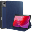 For Lenovo Tab M11/ Xiaoxin Pad 11 2024 Ultimate Pure Color Leather Smart Tablet Case(Dark Blue) - Lenovo by PMC TechLife | Online Shopping South Africa | PMC TechLife | Buy Now Pay Later Mobicred