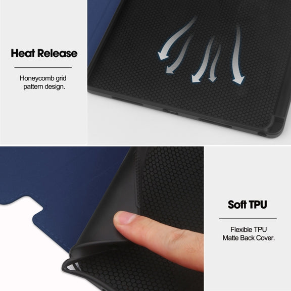 For Lenovo Tab M11/ Xiaoxin Pad 11 2024 Ultimate Pure Color Leather Smart Tablet Case(Dark Blue)