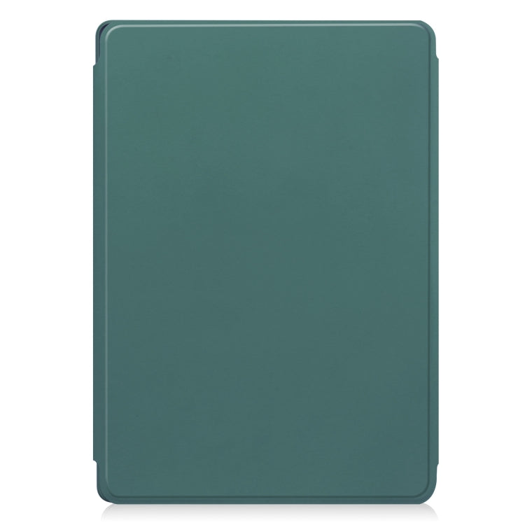 For Lenovo Tab M11/Xiaoxin Pad 11 2024 360 Rotation Transparent Smart Leather Case(Dark Green)