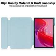 For Lenovo Tab M11/Xiaoxin Pad 11 2024 360 Rotation Transparent Smart Leather Case(Sky Blue)