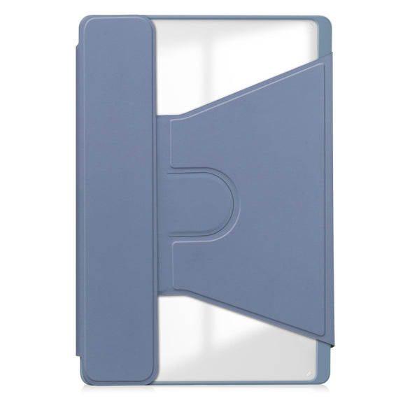 For Lenovo Tab M11/Xiaoxin Pad 11 2024 360 Rotation Transparent Smart Leather Case(Lavender)