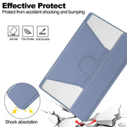 For Lenovo Tab M11/Xiaoxin Pad 11 2024 360 Rotation Transparent Smart Leather Case(Lavender)