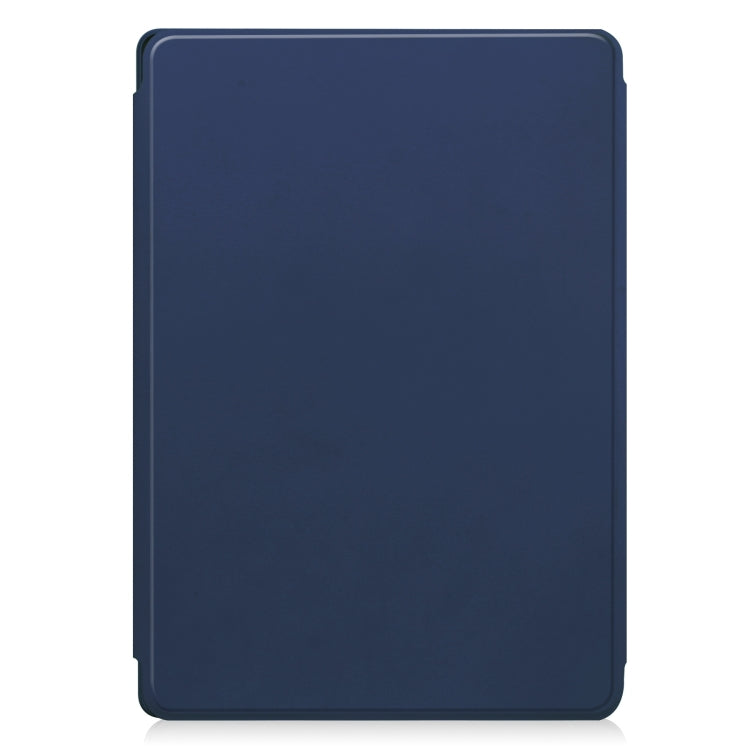 For Lenovo Tab M11/Xiaoxin Pad 11 2024 360 Rotation Transparent Smart Leather Case(Dark Blue)