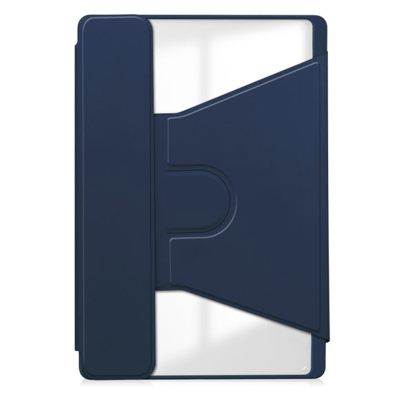 For Lenovo Tab M11/Xiaoxin Pad 11 2024 360 Rotation Transparent Smart Leather Case(Dark Blue)