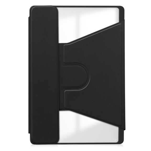 For Lenovo Tab M11/Xiaoxin Pad 11 2024 360 Rotation Transparent Smart Leather Case with Keyboard(Black)