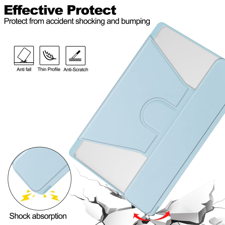 For Lenovo Tab M11/Xiaoxin Pad 11 2024 360 Rotation Transparent Smart Leather Case with Keyboard(Sky Blue) - free shipping - PMC Jewellery - Order now!