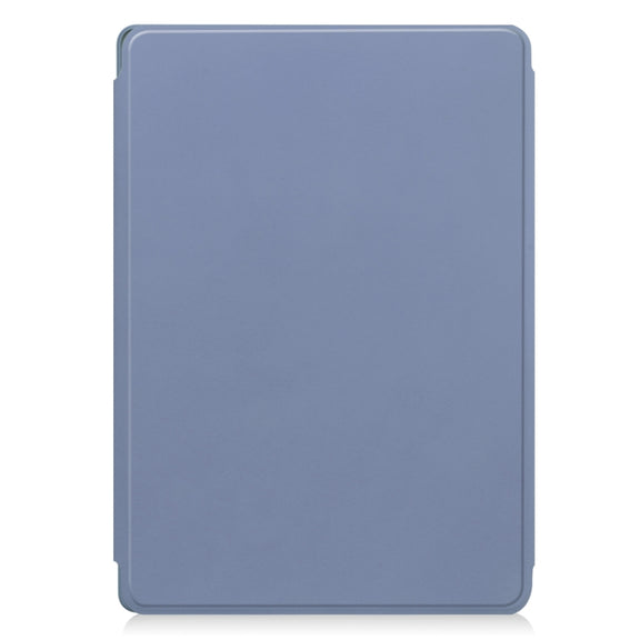 For Lenovo Tab M11/Xiaoxin Pad 11 2024 360 Rotation Transparent Smart Leather Case with Keyboard(Lavender)