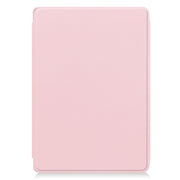 For Lenovo Tab M11/Xiaoxin Pad 11 2024 360 Rotation Transparent Smart Leather Case with Keyboard(Pink)