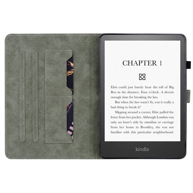For Amazon Kindle Paperwhite 5  2023 2024 Tiger Pattern Flip Leather Tablet Case(Brown)