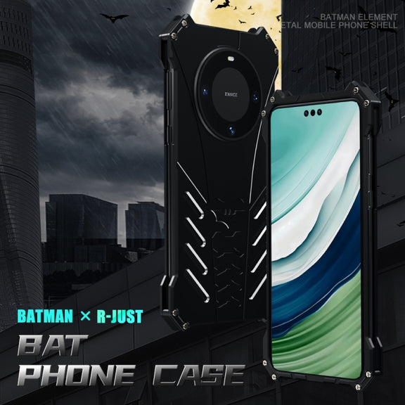 For Huawei Mate 60 Pro R-JUST Batman Metal Mobile Phone Protective Case(Black)