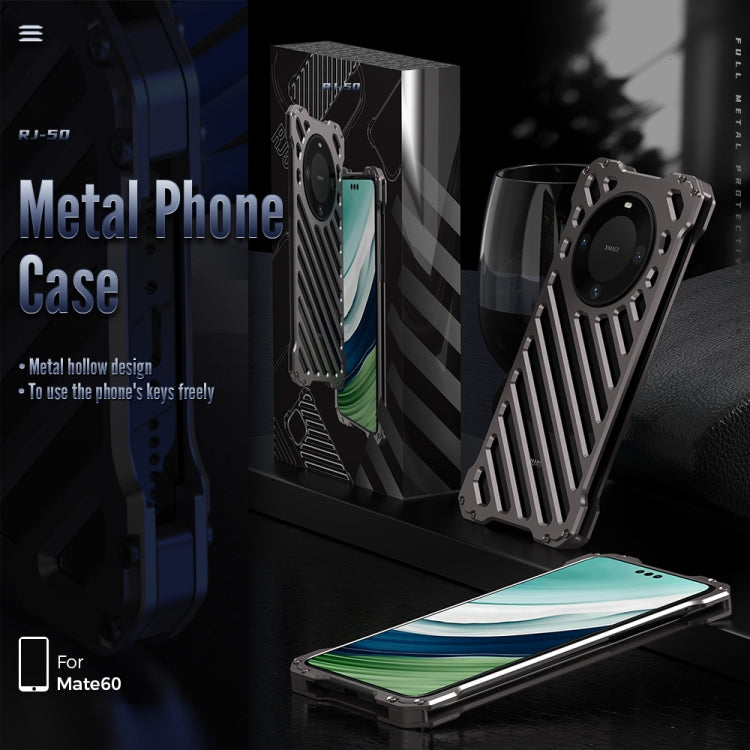 For Huawei Mate 60 Pro R-JUST Breathable Armor Phone Case(Space Grey) - Huawei Cases by R-JUST | Online Shopping South Africa | PMC TechLife | Buy Now Pay Later Mobicred