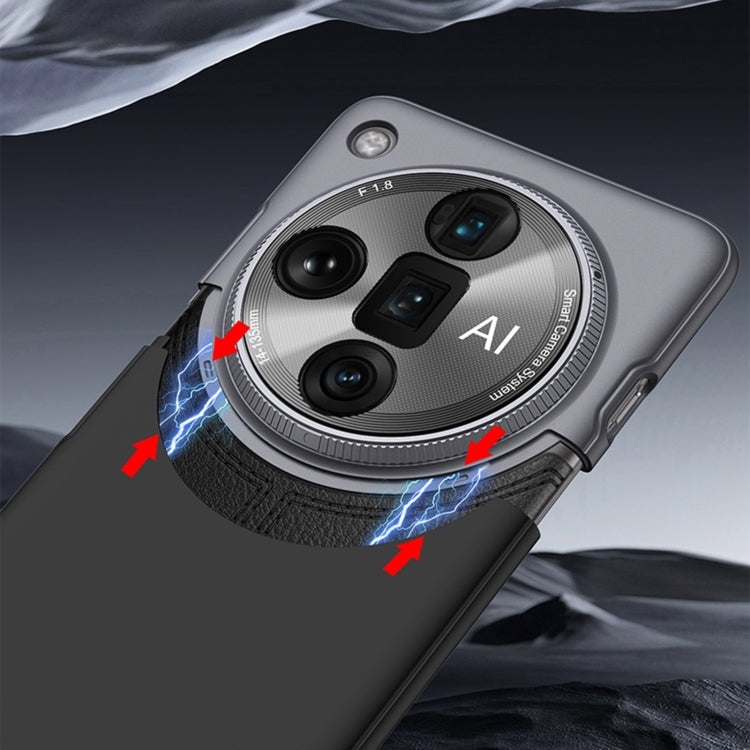 For OPPO Find X7 Ultra GKK Mortise-Tenon Connection Contrast Color Shockproof Phone Case(Brown)