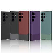 For Samsung Galaxy S24 Ultra 5G GKK Mortise-Tenon Connection Contrast Color Shockproof Phone Case(Black)