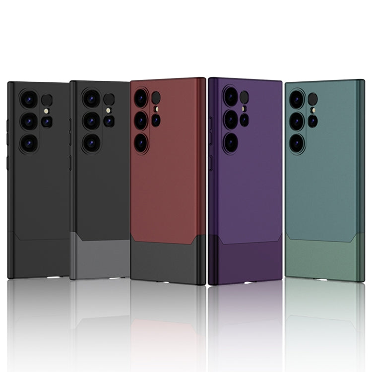 For Samsung Galaxy S24 Ultra 5G GKK Mortise-Tenon Connection Contrast Color Shockproof Phone Case(Black)