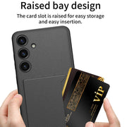 For Samsung Galaxy S24+ 5G GKK Ultra-thin Leather Card Slots Phone Case With Magnetic Holder(White)