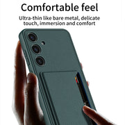 For Samsung Galaxy S24+ 5G GKK Ultra-thin Leather Card Slots Phone Case With Magnetic Holder(White)